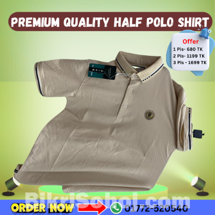 Premium Quality Half Polo Shirt
